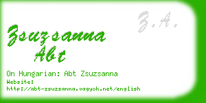 zsuzsanna abt business card